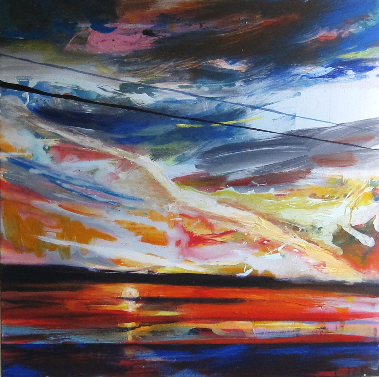 Linear sky over Mull,92 by 92 cm.JPG