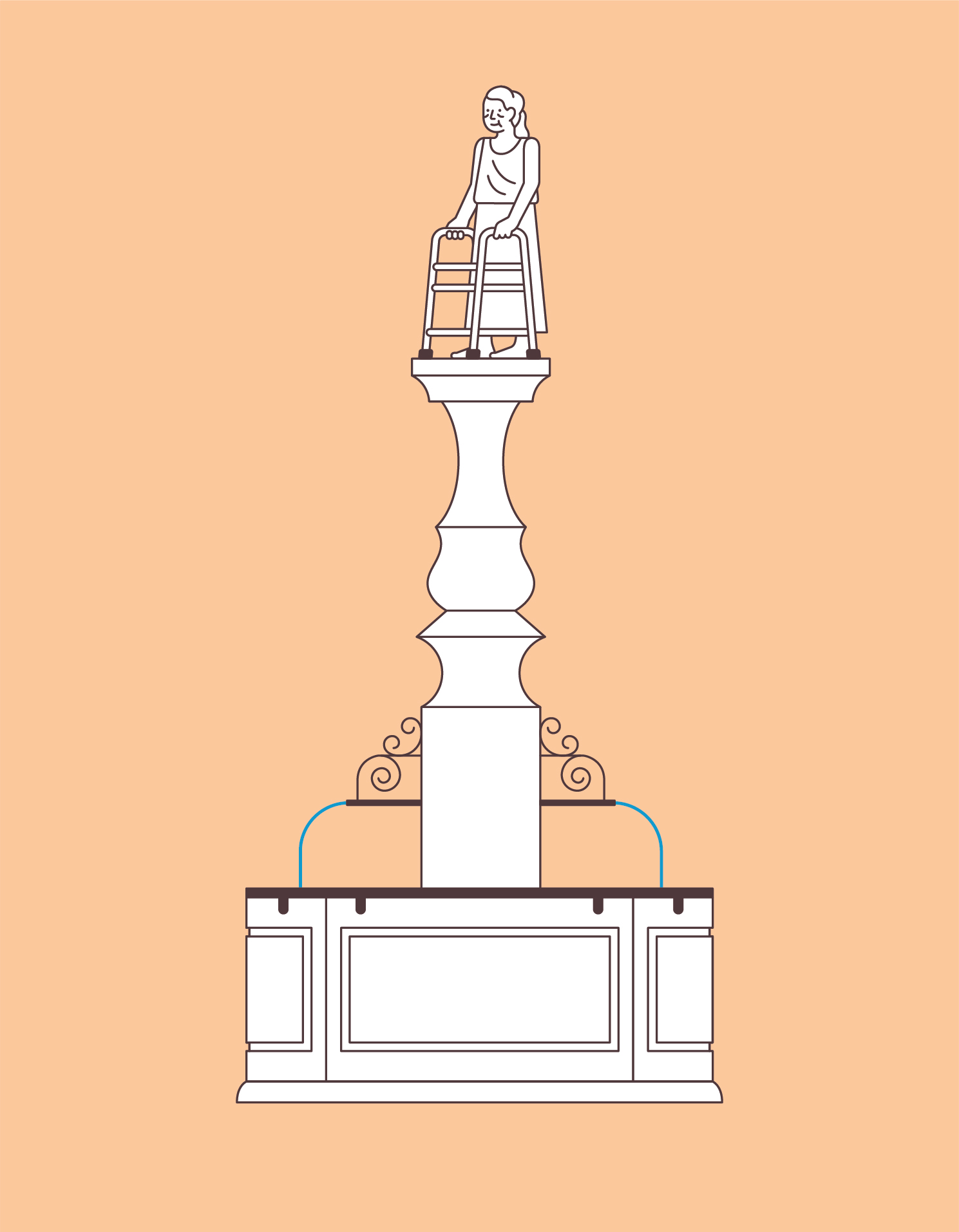 Der Amazonenbrunnen ist mit 624 Jahren der älteste Brunnen.
